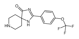 4-Oxo-2-[4-(trifluoromethoxy)phenyl]-1,3,8-triazaspiro[4.5]dec-1-ene, 4-(4-Oxo-1,3,8-triazaspiro[4.5]dec-1-en-2-yl)-alpha,alpha,alpha-trifluoroanisole Structure