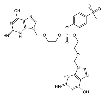 bis(2-(guanin-9-ylmethoxy)ethoxy)-4-(methylsulfonyl)phenyl phosphate Structure