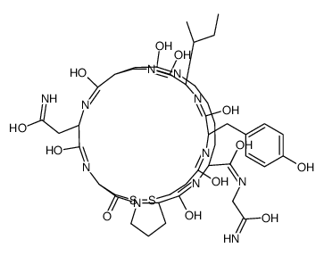 oxytocin, Mpa(1)-cyclo(Glu(4)-Lys(8))- structure