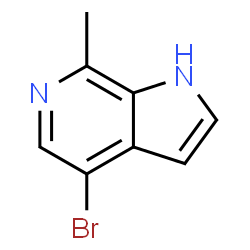 4-溴-7-甲基-1H-吡咯并[2,3-c]吡啶结构式