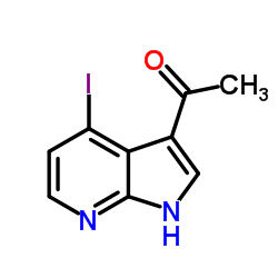 1-(4-Iodo-1H-pyrrolo[2,3-b]pyridin-3-yl)ethanone结构式