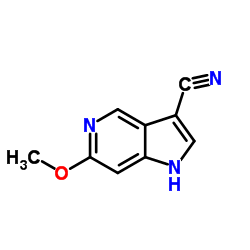 6-Methoxy-1H-pyrrolo[3,2-c]pyridine-3-carbonitrile结构式