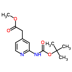 (2-叔丁氧基羰基氨基吡啶-4-基)乙酸甲酯图片