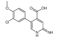 2-amino-5-(3-chloro-4-methoxyphenyl)pyridine-4-carboxylic acid Structure