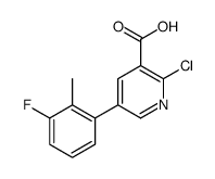 2-chloro-5-(3-fluoro-2-methylphenyl)pyridine-3-carboxylic acid结构式