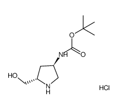 Carbamic acid, N-[(3R,5S)-5-(hydroxyMethyl)-3-pyrrolidinyl]- Structure