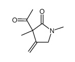 2-Pyrrolidinone, 3-acetyl-1,3-dimethyl-4-methylene- (9CI)结构式