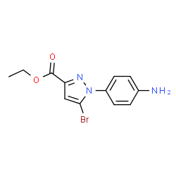 ETHYL1-(4-AMINOPHENYL)-5-BROMO-1H-PYRAZOLE-3-CARBOXYLATE Structure