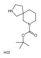 2,7-Diazaspiro[4.5]decane-7-carboxylic acid, 1,1-dimethylethyl ester, (hydrochloride)(1:1) structure