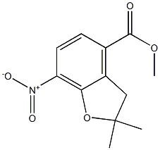 methyl 2,2-dimethyl-7-nitro-2,3-dihydrobenzofuran-4-carboxylate结构式