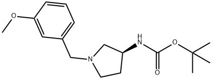 (S)-tert-Butyl 1-(3-methoxybenzyl)pyrrolidin-3-ylcarbamate structure