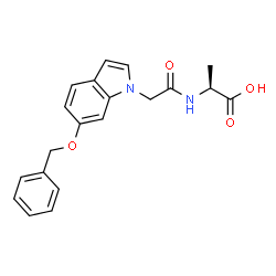 N-{[6-(Benzyloxy)-1H-indol-1-yl]acetyl}-L-alanine Structure