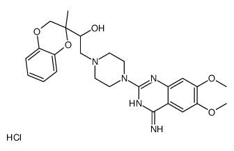 1-Piperazineethanol, 4-(4-amino-6,7-dimethoxy-2-quinazolinyl)-alpha-(2 ,3-dihydro-2-methyl-1,4-benzodioxin-2-yl)-, hydrochloride structure