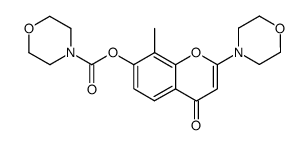 8-methyl-2-(4-morpholinyl)-4-oxo-4H-1-benzopyran-7-yl 4-morpholinecarboxylate结构式