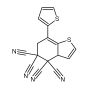 7-(thiophen-2-yl)benzo[b]thiophene-4,4,5,5(3aH,6H)-tetracarbonitrile结构式