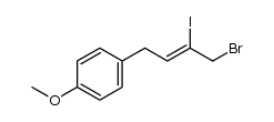 (Z)-1-(4-bromo-3-iodobut-2-enyl)-4-methoxybenzene Structure