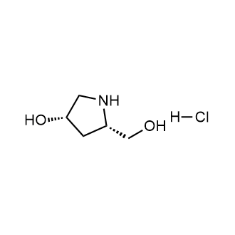 (3S,5S)-5-(Hydroxymethyl)pyrrolidin-3-ol hydrochloride Structure
