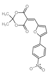 1,3-Dioxane-4,6-dione, 2,2-dimethyl-5-[[5-(4-nitrophenyl)-2-furanyl]methylene]- (en) Structure