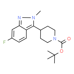 tert-butyl 4-(6-fluoro-2-methyl-2H-indazol-3-yl)piperidine-1-carboxylate Structure