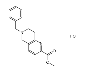 methyl 6-benzyl-5,6,7,8-tetrahydro-1,6-naphthyridine-2-carboxylate hydrochloride结构式