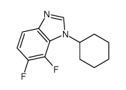 1-Cyclohexyl-6,7-difluoro-1,3-benzodiazole结构式