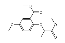 5-methoxy-2-(1-methoxycarbonyl-ethoxy)-benzoic acid methyl ester结构式