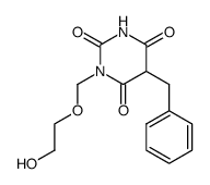 5-benzyl-1-[(1-hydroxy-2-ethoxy)methyl] barbiturate Structure