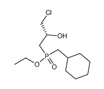 ethyl (3-chloro-2(R)-hydroxypropyl)(cyclohexylmethyl)phosphinate结构式