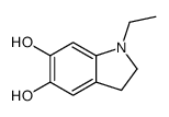 1-ethyl-2,3-dihydroindole-5,6-diol结构式
