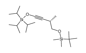 (S)-4-(tert-Butyl-dimethyl-silanyloxy)-3-methyl-1-triisopropylsilanyloxy-but-1-yne结构式