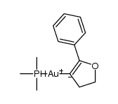 (2-phenyl-4,5-dihydrofuran-3-yl)(trimethyl-l5-phosphanyl)gold结构式