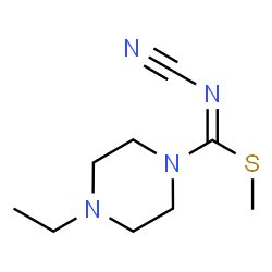 methyl N-cyano-4-ethylpiperazine-1-carbimidothioate结构式