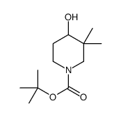 tert-butyl 4-hydroxy-3,3-dimethylpiperidine-1-carboxylate structure