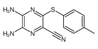5,6-diamino-3-(4-methylphenyl)sulfanylpyrazine-2-carbonitrile结构式