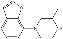 1-Benzofuran-7-yl-3-methyl-piperazine结构式