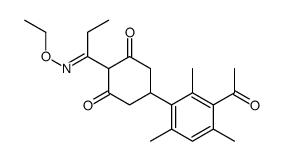 1-(4-(3-acetyl-2,4,6-trimethylphenyl)-2,6-cyclohexanedionyl)-O-ethyl propionaldehyde oxime picture