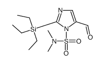 5-formyl-N,N-dimethyl-2-triethylsilylimidazole-1-sulfonamide结构式