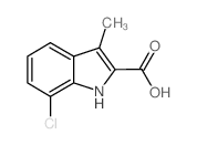 7-Chloro-3-methyl-1H-indole-2-carboxylic acid结构式