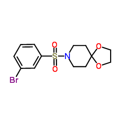 8-[(3-Bromophenyl)sulfonyl]-1,4-dioxa-8-azaspiro[4.5]decane structure