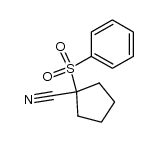 1-(phenylsulfonyl)cyclopentanecarbonitrile结构式