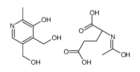 N-acetyl-L-glutamic acid, compound with 5-hydroxy-6-methylpyridine-3,4-dimethanol Structure