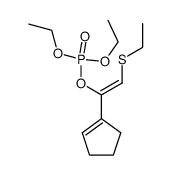 Phosphoric acid (Z)-1-cyclopent-1-enyl-2-ethylsulfanyl-vinyl ester diethyl ester结构式