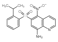 6-[[2-(1-METHYLETHYL)PHENYL]]SULFONYL-5-NITRO-8-QUINOLINAMINE structure