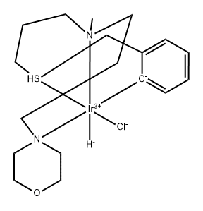 氯氢[2-[[[[3-[甲基[3-(4-吗啉基-κN4)丙基]氨基-κN]丙基]硫代-κS]甲基]苯基-κC]铱(III)结构式