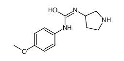 1-(4-methoxyphenyl)-3-pyrrolidin-3-ylurea结构式