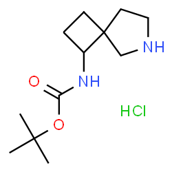 tert-butyl N-{6-azaspiro[3.4]octan-1-yl}carbamate hydrochloride Structure