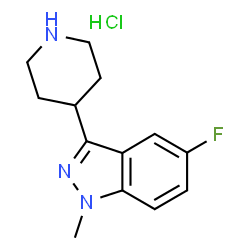 5-FLUORO-1-METHYL-3-(4-PIPERIDINYL)-1HINDAZOLE HYDROCHLORIDE结构式