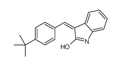 (3E)-3-[4-(2-Methyl-2-propanyl)benzylidene]-1,3-dihydro-2H-indol- 2-one Structure