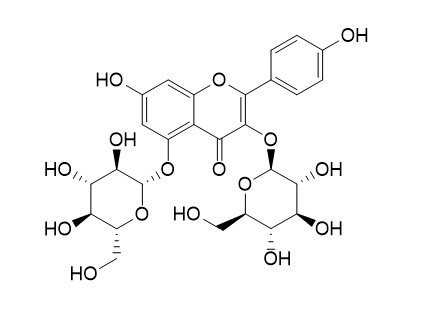 Kaempferol 3,5-O-diglucoside Structure