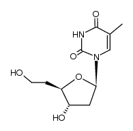 1-[4-hydroxy-5-(2-hydroxy-ethyl)-tetrahydro-furan-2-yl]-5-methyl-1H-pyrimidine-2,4-dione Structure